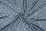 Natural Gray Bagru Handblock Printed Cotton Fabric - Image 2