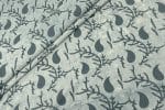 Natural Gray Bagru Handblock Printed Cotton Fabric