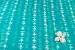 Turquoise Blue Bagru Handblock Printed Cotton Fabric - Image 3