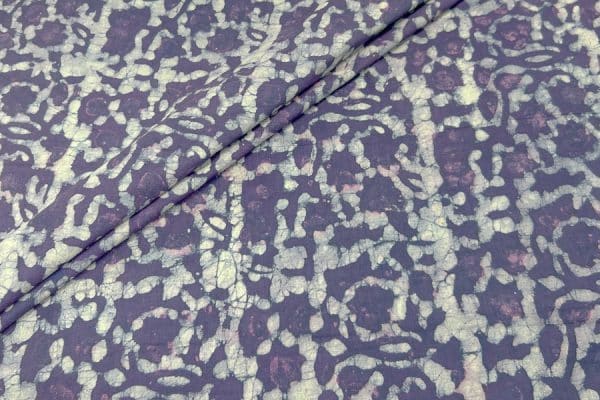 Grape Purple Bagru Handblock Printed Cotton Fabric