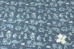 Natural Gray Bagru Handblock Printed Cotton Fabric - Image 3