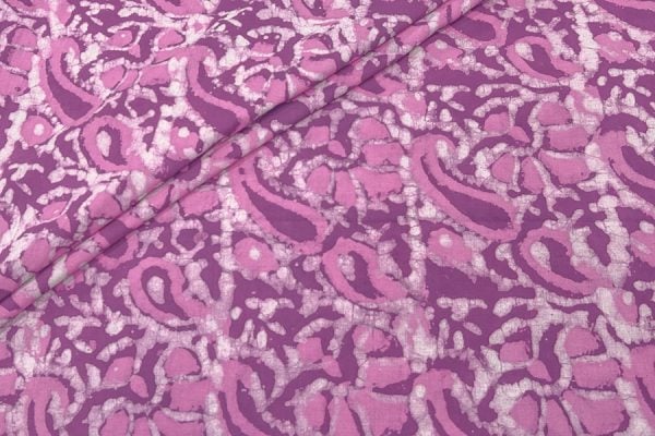 Grape Purple Bagru Handblock Printed Cotton Fabric