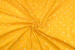 Golden Yellow Bandhani Tie Dye 100% Pure Soft Cotton Satin Finish Fabric - Image 2
