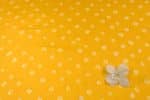 Golden Yellow Bandhani Tie Dye 100% Pure Soft Cotton Satin Finish Fabric - Image 3