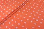 Pumpkin Orange Bandhani Tie Dye 100% Pure Soft Cotton Satin Finish Fabric