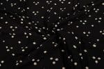 Black Bandhani Tie Dye 100% Pure Soft Cotton Satin Finish Fabric - Image 3