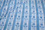White Floral Handblock Printed 100% Pure Soft Cotton Fabric