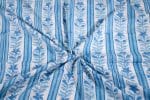 White Floral Handblock Printed 100% Pure Soft Cotton Fabric - Image 3
