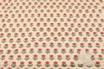 Sandy Tan Floral Handblock Printed 100% Pure Soft Cotton Fabric - Image 2