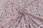 Pale Pink Floral Handblock Printed 100% Pure Soft Cotton Fabric - Image 3