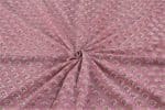 Soft Pink Floral Handblock Printed 100% Pure Soft Cotton Fabric - Image 3