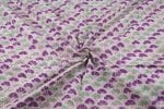Pale Pink Floral Handblock Printed 100% Pure Soft Cotton Fabric - Image 3