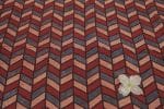Natural Red Dye Handblock Ajrakh Printed Cotton Fabric - Image 2