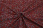 Natural Red Dye Handblock Ajrakh Printed Cotton Fabric - Image 3