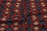 Natural Red Dye Handblock Ajrakh Printed Cotton Fabric - Image 3