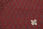 Natural Red Dye Handblock Ajrakh Printed Cotton Fabric - Image 2