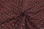 Natural Red Dye Handblock Ajrakh Printed Cotton Fabric - Image 3