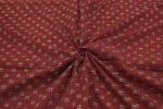 Natural Red Dye Handblock Ajrakh Printed Cotton Fabric - Image 3
