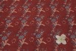 Natural Red Dye Handblock Ajrakh Printed Cotton Fabric - Image 2
