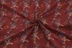 Natural Red Dye Handblock Ajrakh Printed Cotton Fabric - Image 3