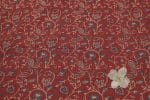 Natural Red Dye Handblock Ajrakh Printed Cotton Fabric - Image 2
