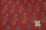 Natural Red Dye Handblock Ajrakh Printed Cotton Fabric - Image 2
