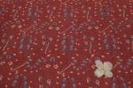 Natural Red Dye Handblock Ajrakh Printed Cotton Fabric - Image 2