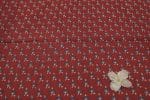 Natural Red Dye Handblock Ajrakh Printed Cotton Fabric - Image 2