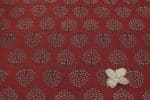 Natural Red Dye Handblock Ajrakh Printed Cotton Fabric - Image 2