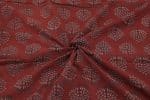 Natural Red Dye Handblock Ajrakh Printed Cotton Fabric - Image 3
