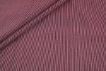 Wine Red Handwoven Stripes 100% Pure Cotton Fabric