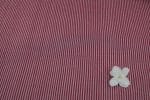 Wine Red Handwoven Stripes 100% Pure Cotton Fabric - Image 2