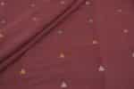 Brownish Red Woven Design Flowy HandLoom Pure Soft Cotton Fabric