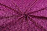 Mulberry Purple Authentic Handwoven Soft Silk-Cotton Ikkat Fabric - Image 3