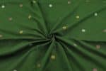 Fern Green Woven Design Flowy HandLoom Pure Soft Cotton Fabric - Image 3