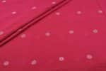 Rose Red Woven Design Flowy HandLoom Pure Soft Cotton Fabric
