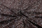 Natural Black Dye Handblock Ajrakh Printed Cotton Fabric - Image 3