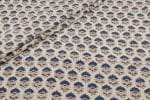 Natural White Dye Handblock Ajrakh Printed Cotton Fabric