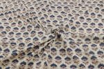 Natural White Dye Handblock Ajrakh Printed Cotton Fabric - Image 3