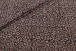 Natural Black Dye Handblock Ajrakh Printed Cotton Fabric