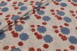 Natural White Dye Handblock Ajrakh Printed Cotton Fabric