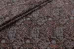 Natural Black Dye Handblock Ajrakh Printed Cotton Fabric