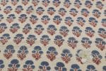 Natural White Dye Handblock Ajrakh Printed Cotton Fabric - Image 2