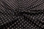Natural Black Dye Handblock Ajrakh Printed Cotton Fabric - Image 3
