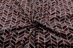 Natural Black Dye Handblock Ajrakh Printed Cotton Fabric - Image 3