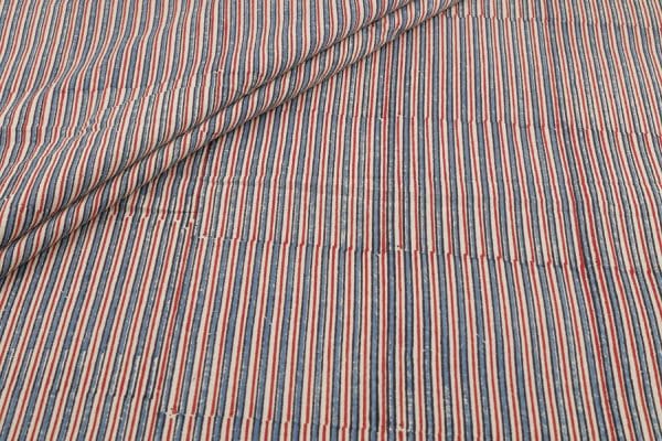 Pre-Cut 2m Natural White Dye Handblock Ajrakh Printed Cotton Fabric