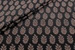 Natural Black Dye Handblock Ajrakh Printed Cotton Fabric