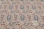 Natural White Dye Handblock Ajrakh Printed Cotton Fabric - Image 2