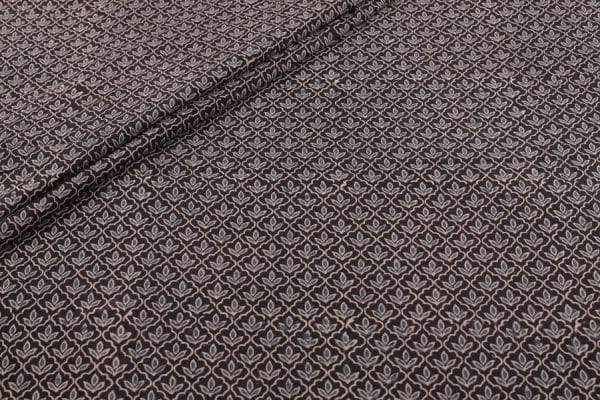 Natural Black Dye Handblock Ajrakh Printed Cotton Fabric