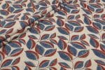 Natural White Dye Handblock Ajrakh Printed Cotton Fabric